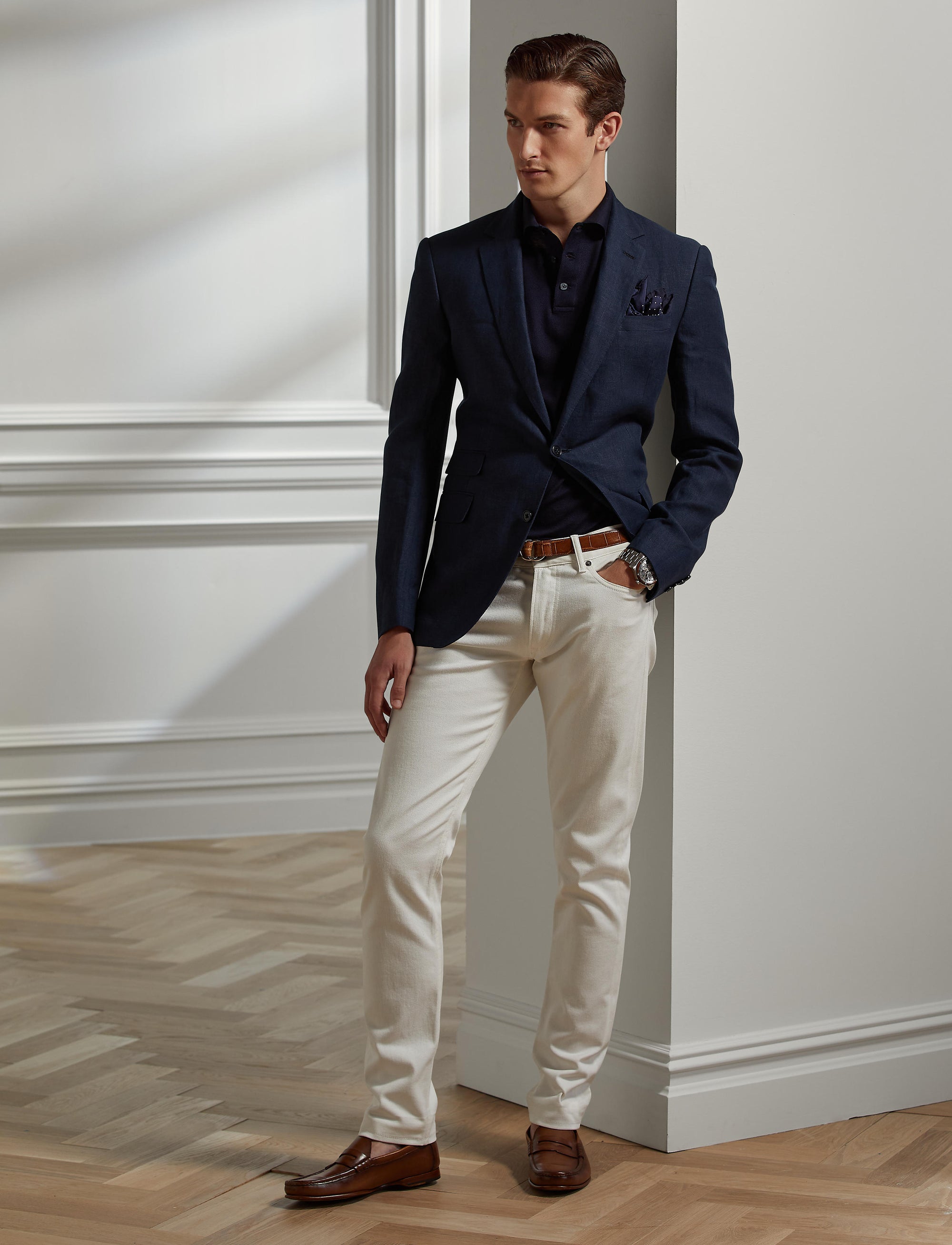Blazer Gregory en lin - Dark Navy