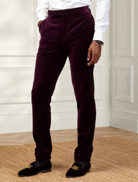 Pantalon habillé Gregory en velours - New Purple