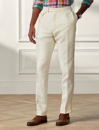 Pantalon Gregory en lin et soie mélangé - Classic Cream