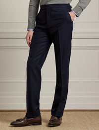 Pantalon Gregory en flanelle de laine - Navy