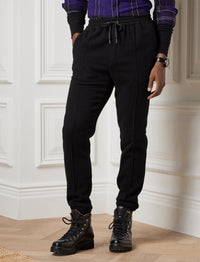 Pantalon de jogging en cachemire et laine mélangé - Black