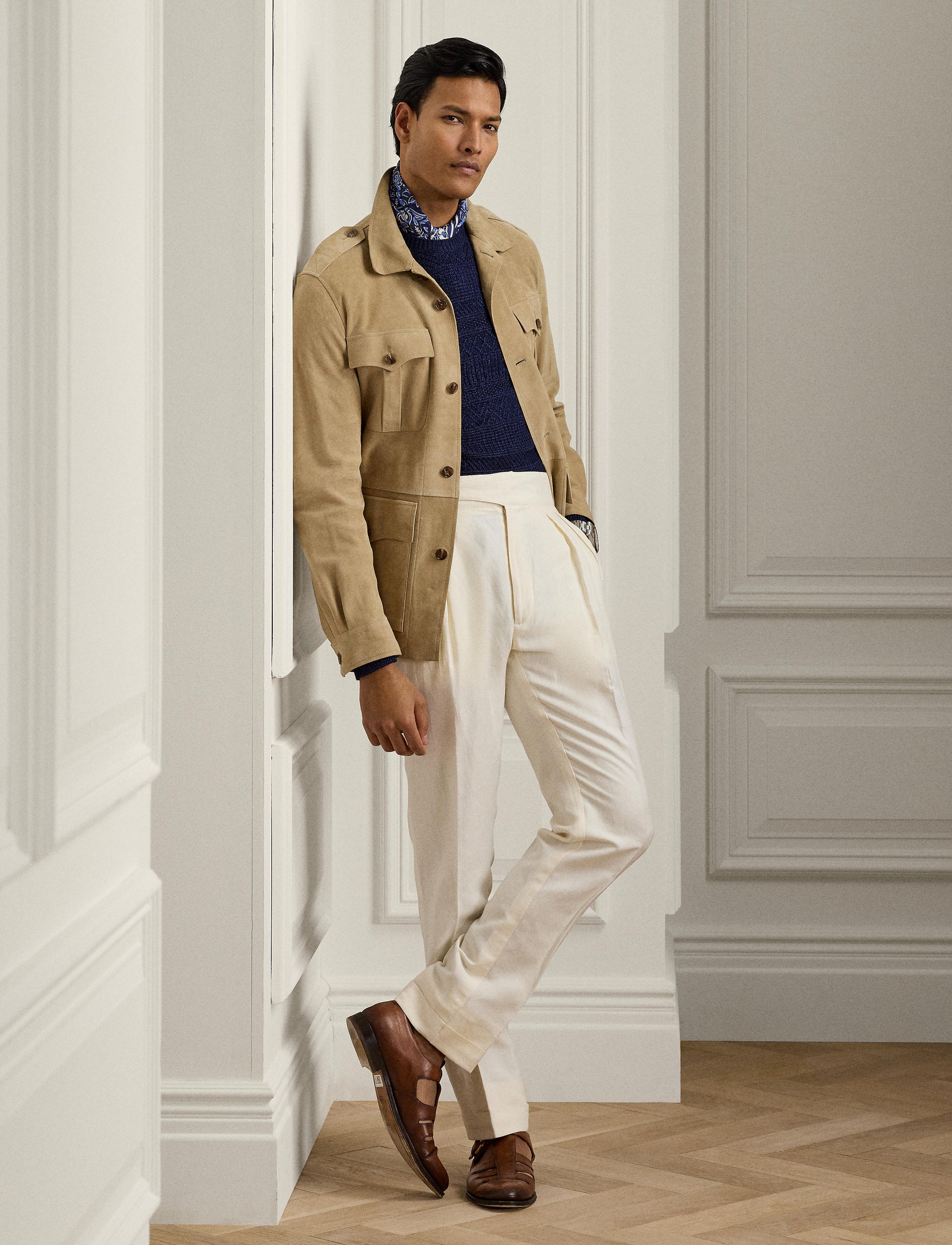 Veste ceinturée en daim - Classic Tan