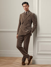 Kent velvet suit jacket - Dark Taupe Heather