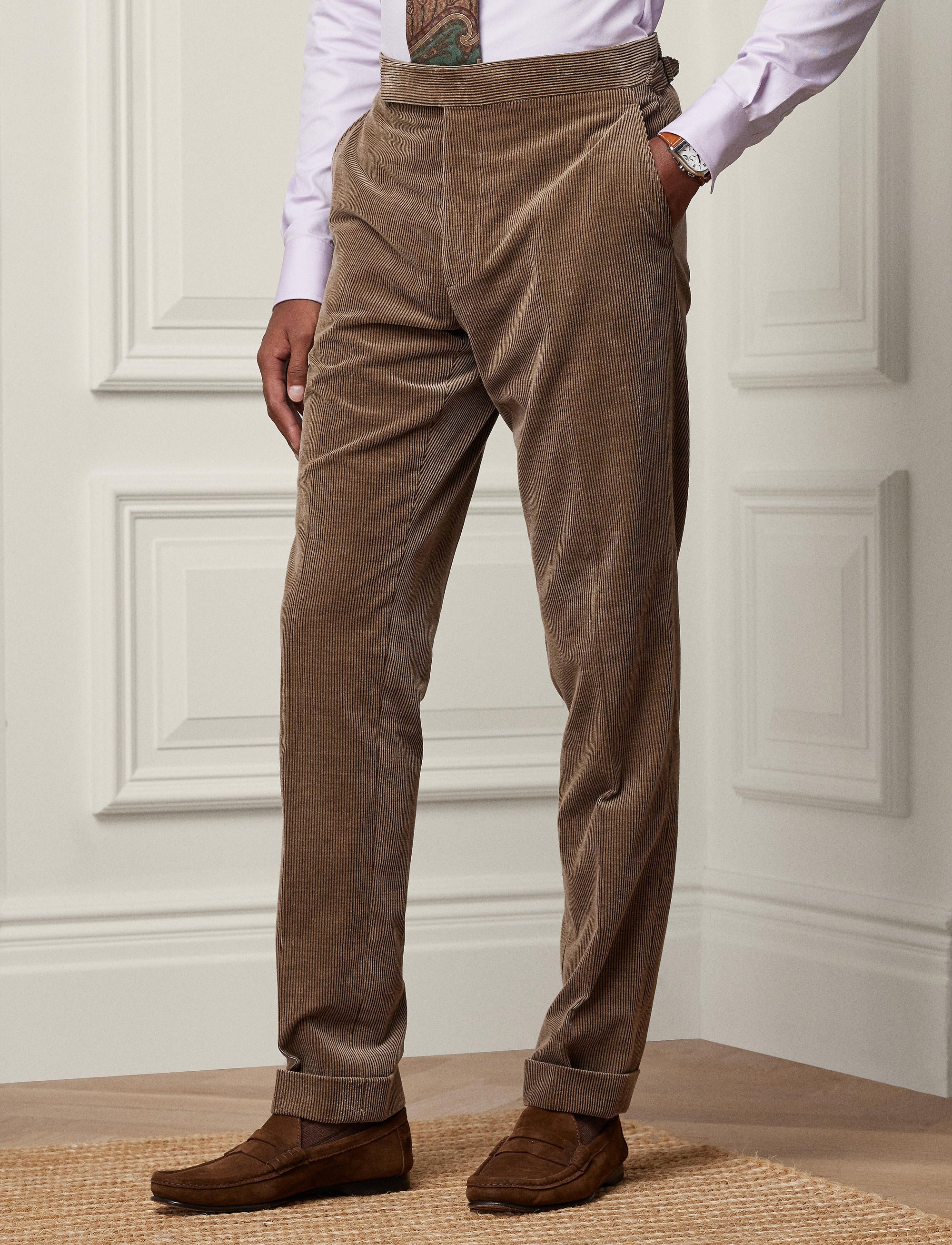 Gregory corduroy trousers - Heather Taupe