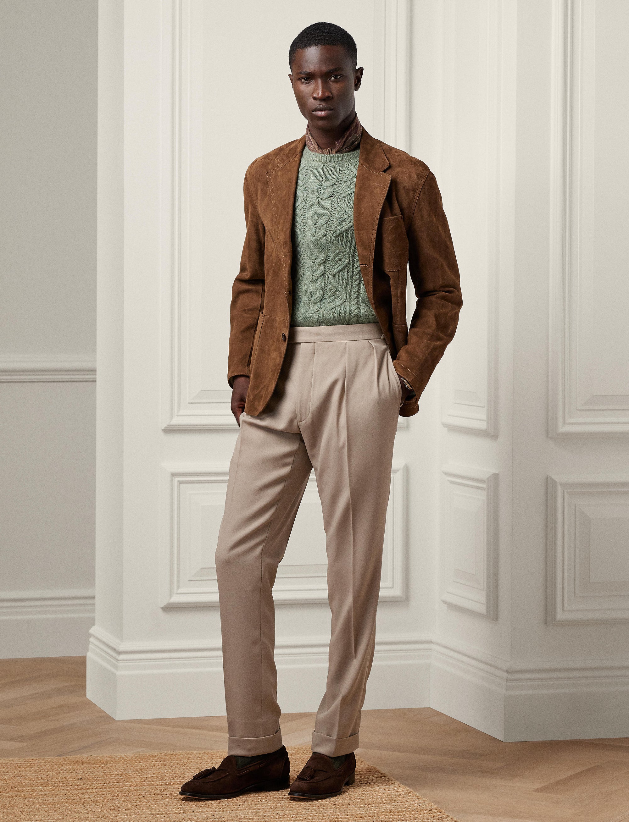 Blazer en daim - Chestnut Brown