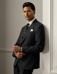 Costume Kent prince-de-galles en laine - Charcoal & Dark Grey