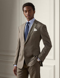 Costume peau de requin Kent en laine - Mocha