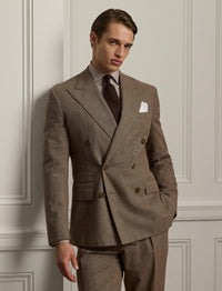 Kent Prince of Wales wool suit - Camel & Brown