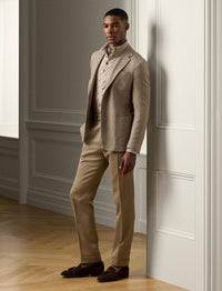 Veste Hadley en laine et soie mélangée - Taupe Melange