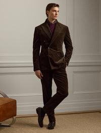 Veste de costume Kent en velours - Luggage Brown