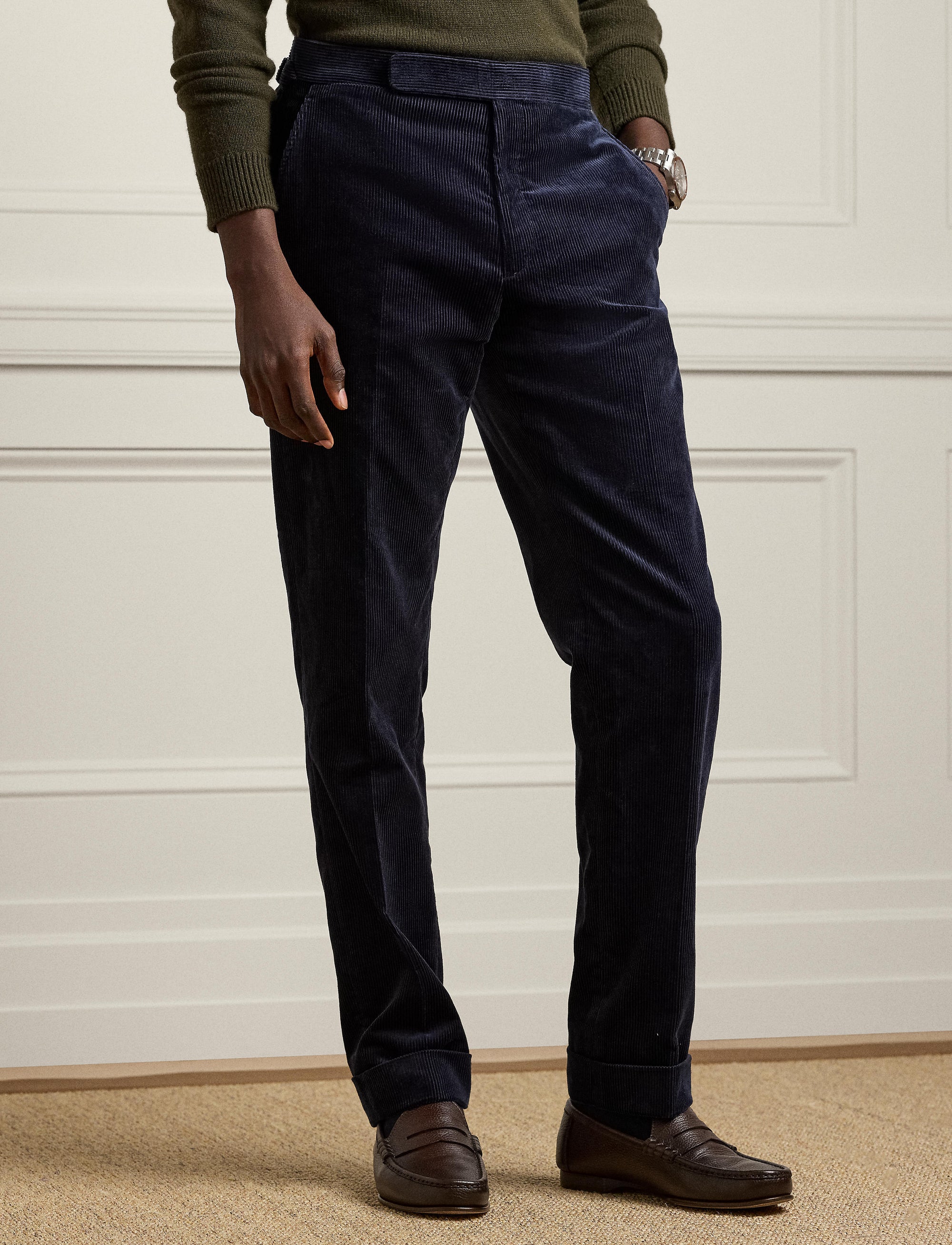 Pantalon Gregory en velours côtelé - Classic Chairman Navy