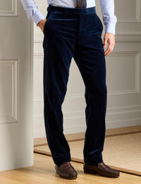 Gregory velvet trousers - Pageant Blue