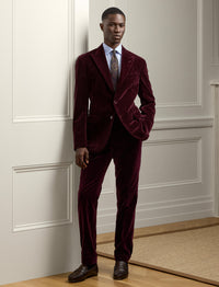 Veste Kent en velours - Dark Maroon