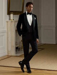 Veste de smoking en velours - Black