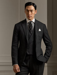 Kent tartan cashmere suit - Dark Grey & Multicolour