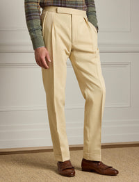 Gregory trousers in wool twill - Tan