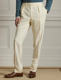 Pantalon Gregory en laine - Cream