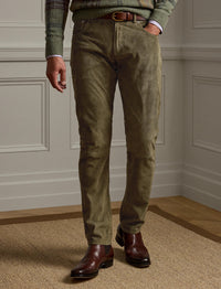 Pantalon cinq poches en daim - Thicket Moss