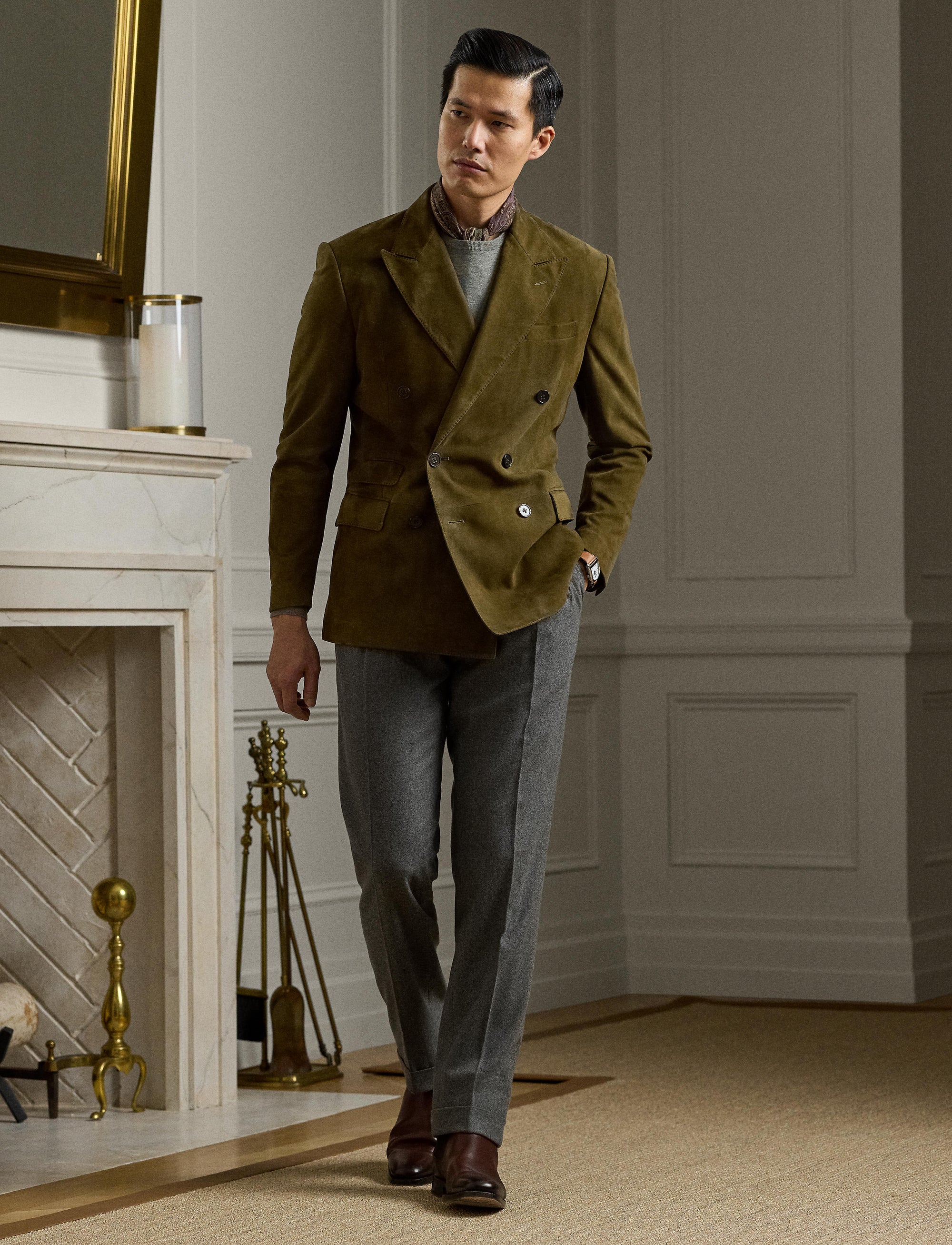 Blazer Kent en daim - Thicket Moss