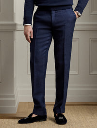 Gregory dress trousers in linen - Navy