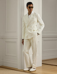 Veste de costume Kent fen lin - Lux Cream