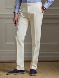 Gregory dress trousers in linen - Lux Cream