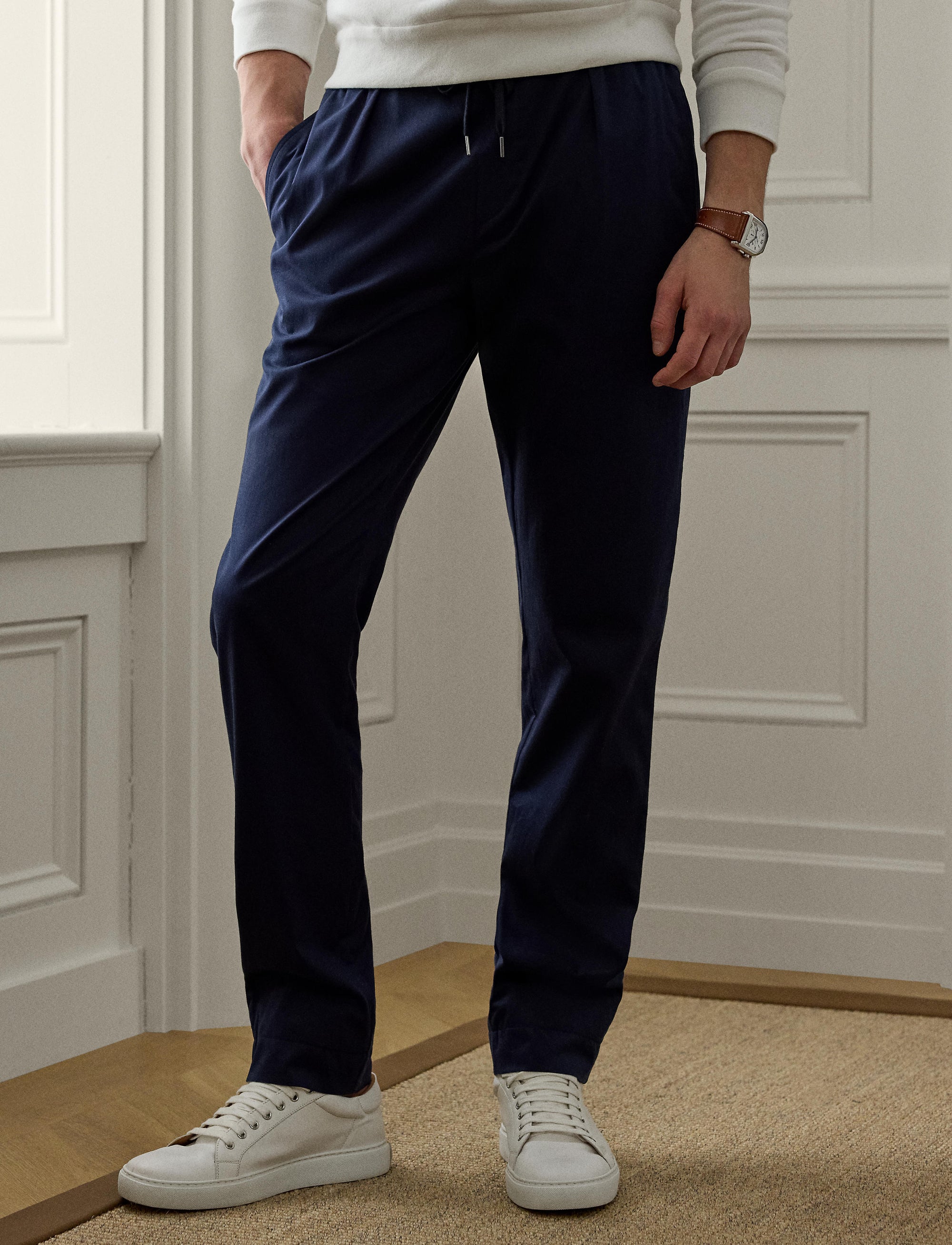 Pantalon en satin stretch - Classic Chairman Navy