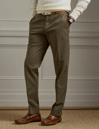 Pantalon chino stretch slim fait main - Thicket Moss