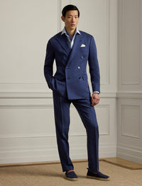 Veste Kent en gabardine de soie - Navy