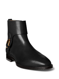 Bottines Reanne Stirrup en cuir tannée - Black