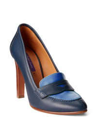 Escarpins Ceferina 100 en cuir - Marine Navy & Medium Blue