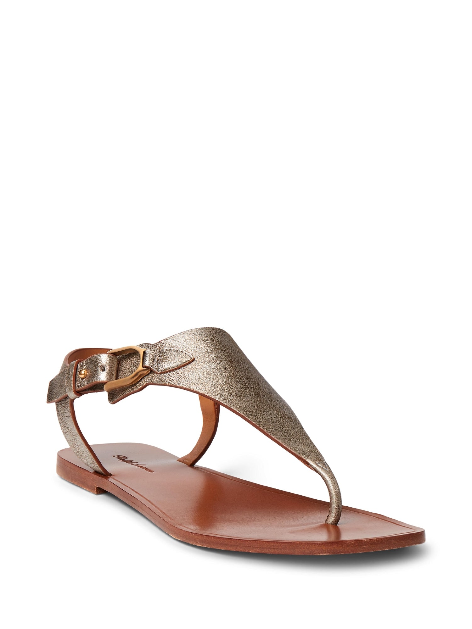 Sandales entre-doigts en cuir - Silver