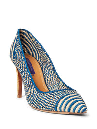 Armissa 75 pumps in raffia - Natural & Navy