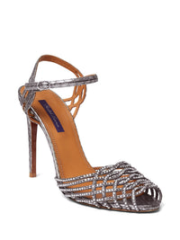 Sandales Maricella 100 métallisées en cuir - Antique Silver