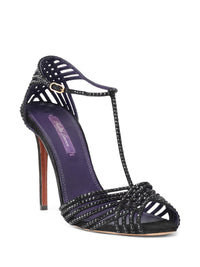 Sandales Keara 100 décorées en cuir - Black