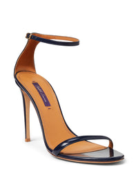 Krystina Spazzolato 100 sandals in leather - Navy Navy