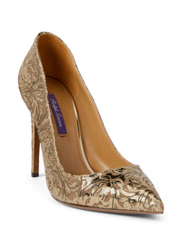 Escarpins Celia en chèvre repoussée - Bronze & Dark Truffle
