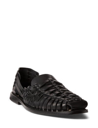 Sandales en cuir tressé à la main - Blk