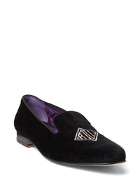Alonzo bullion loafers in velvet - Polo Black