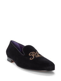 Chaussons Alonzo bullion en velours - Black & Gold