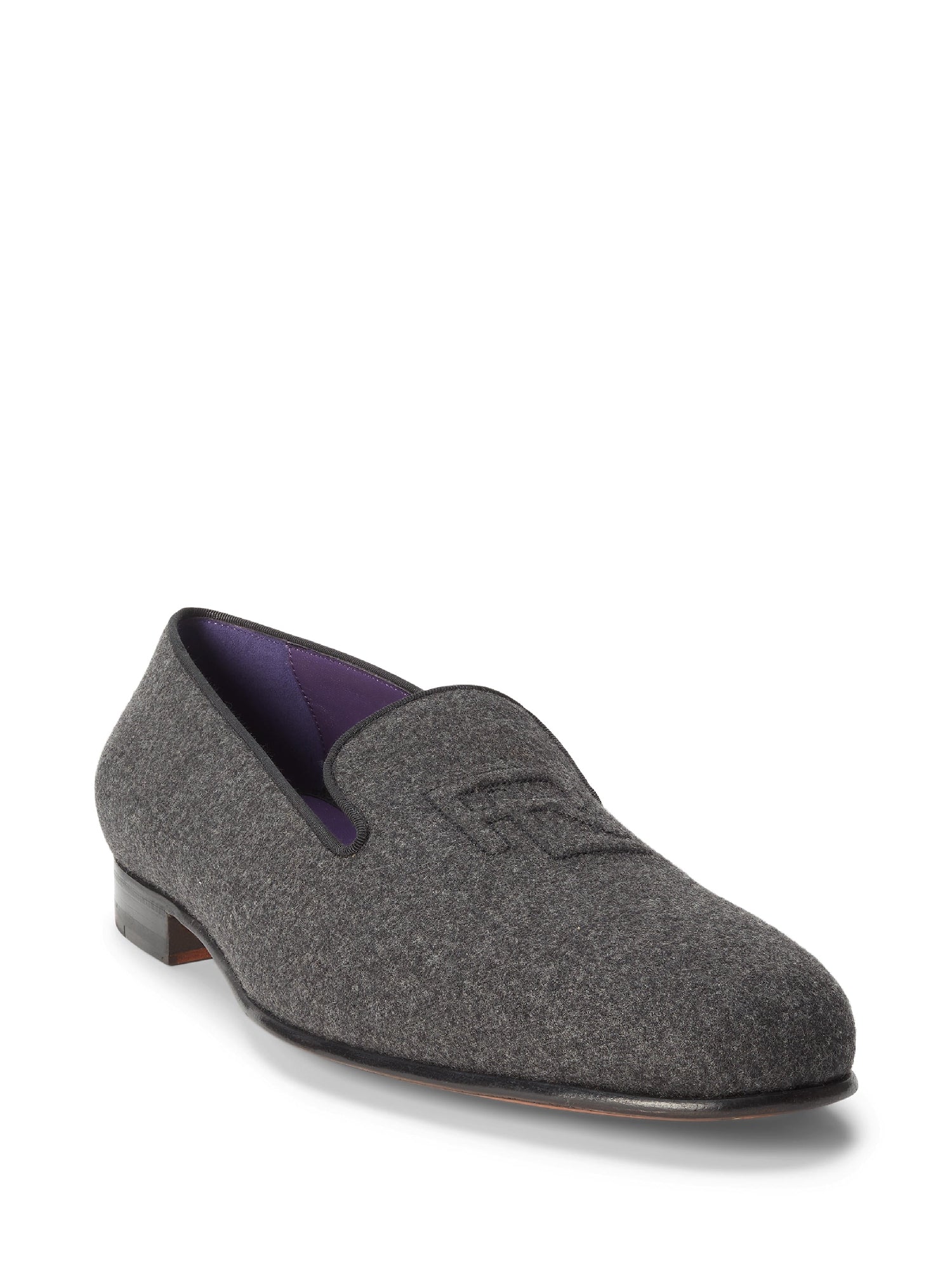 Chaussons Alonzo en flanelle de laine - Dark Grey