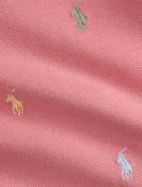Stretch piqué polo dress - Faded Peony