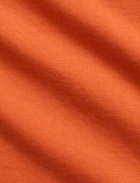 T-shirt col rond en jersey de coton - Flannel Orange