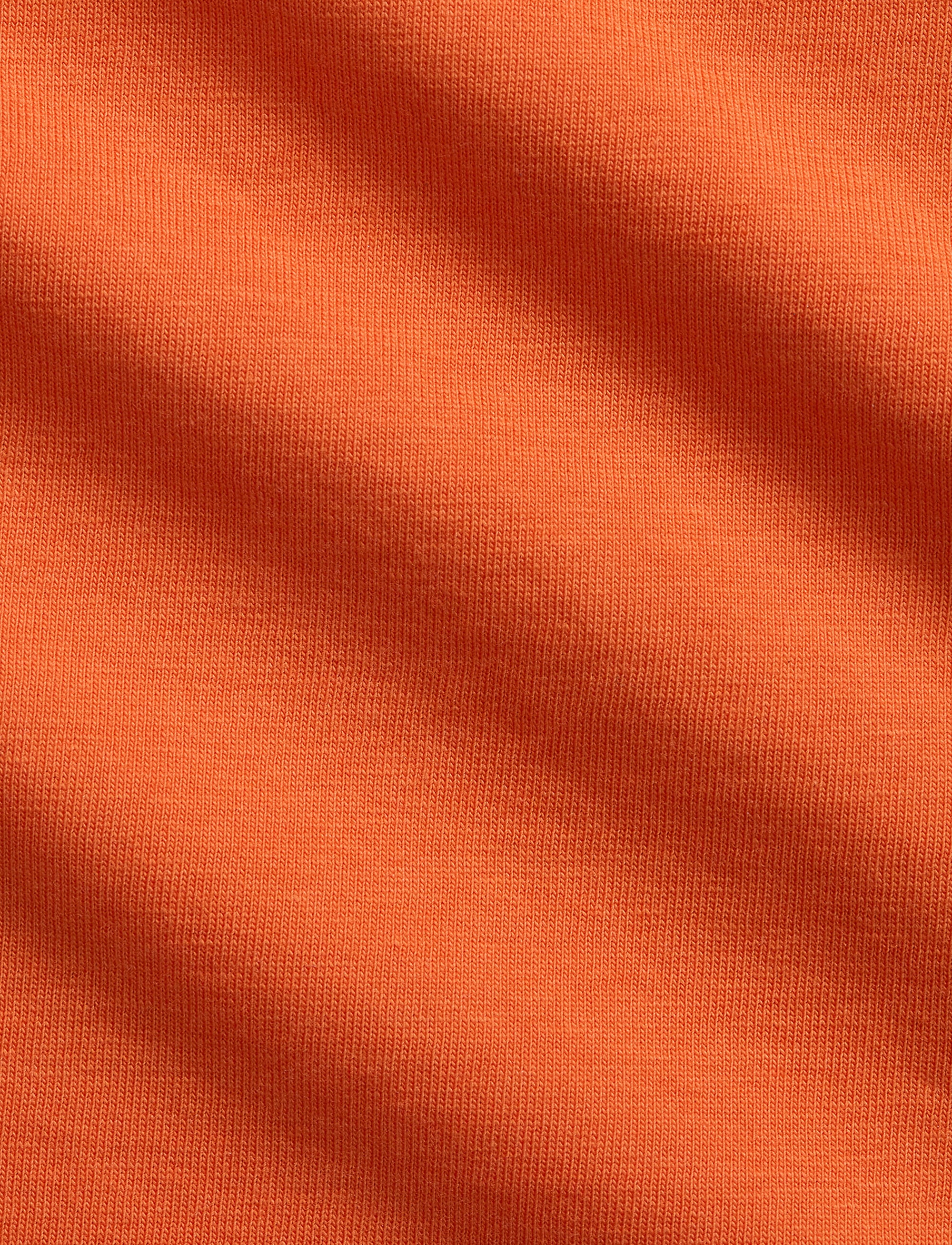T-shirt col rond en jersey de coton - Flannel Orange