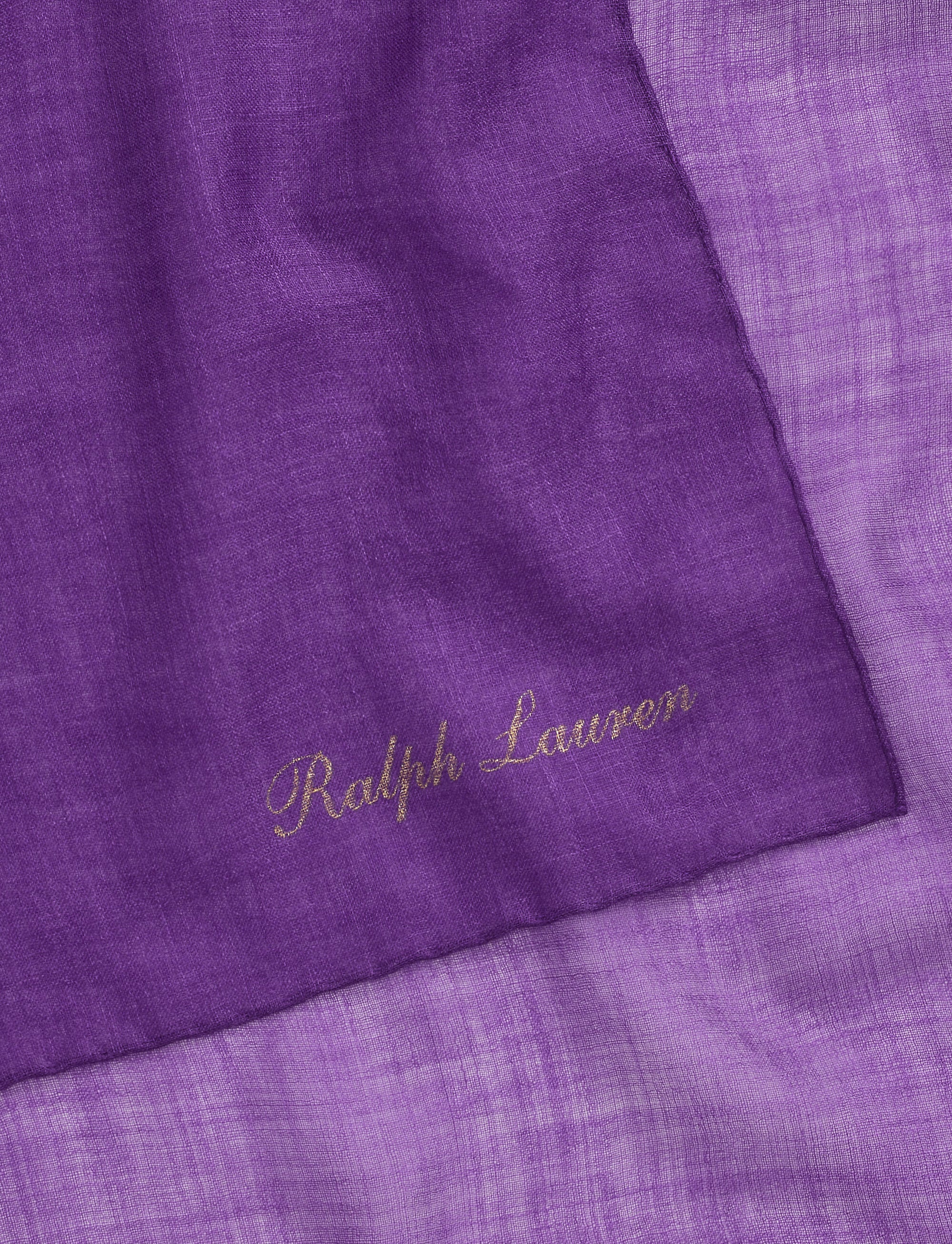 Écharpe en pashmina de cachemire et soie mélangé - Purple