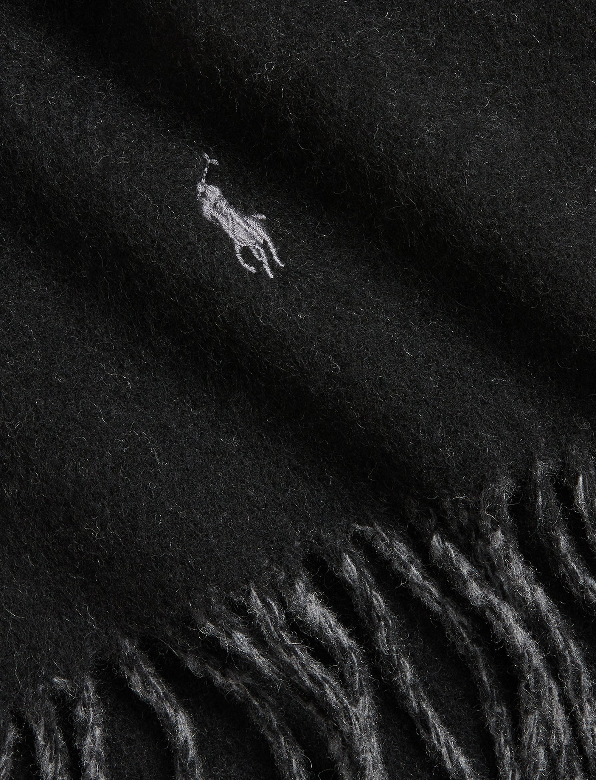 Écharpe réversible en laine - Polo Black & Grey