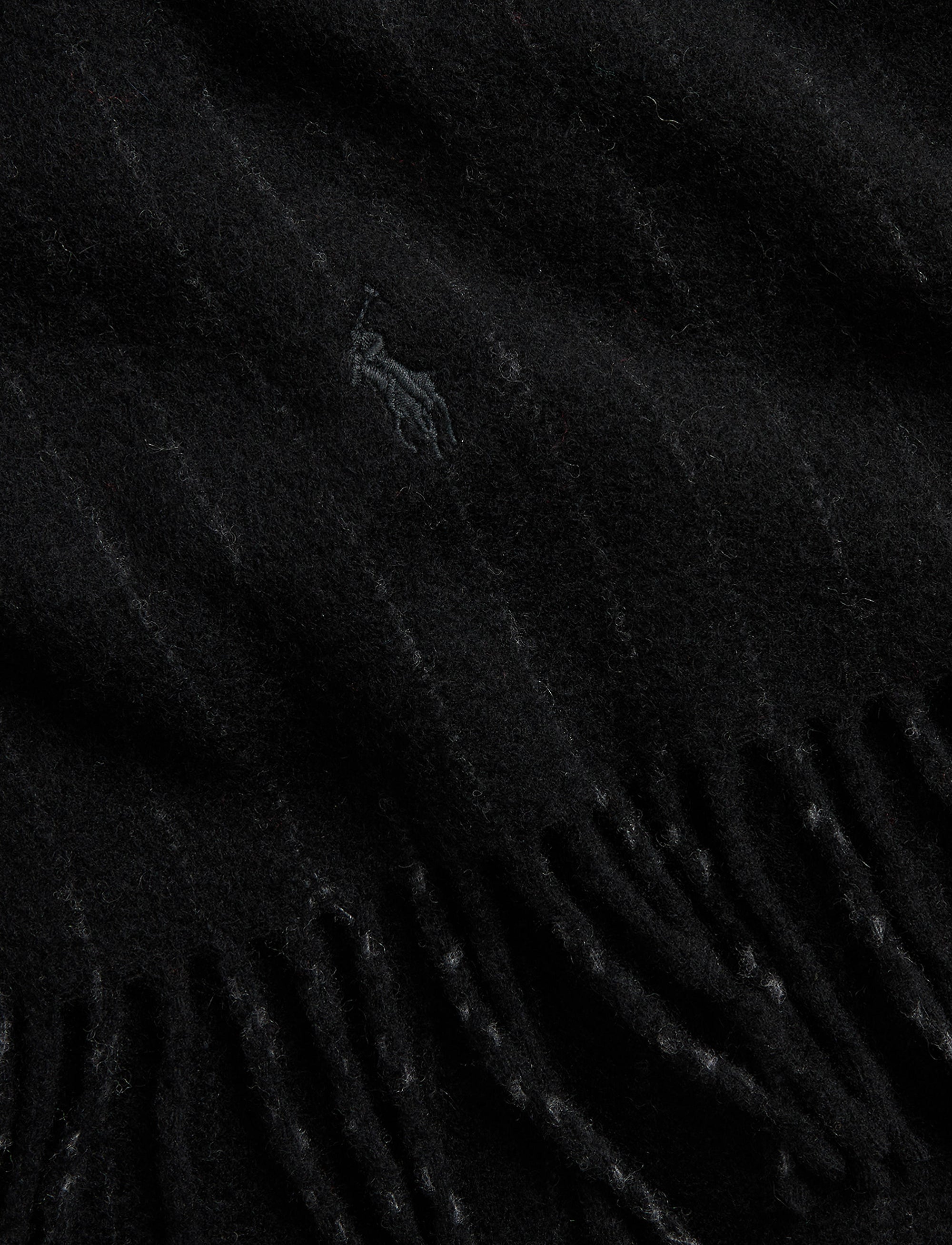 Écharpe milleraies en cachemire et laine mélangé - Black & Charcoal
