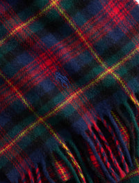 Wool tartan scarf - Red & Multicolour