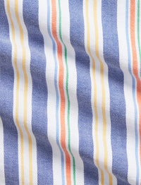 Chemise Oxford cintrée à rayures - Blue, White & Multicolore