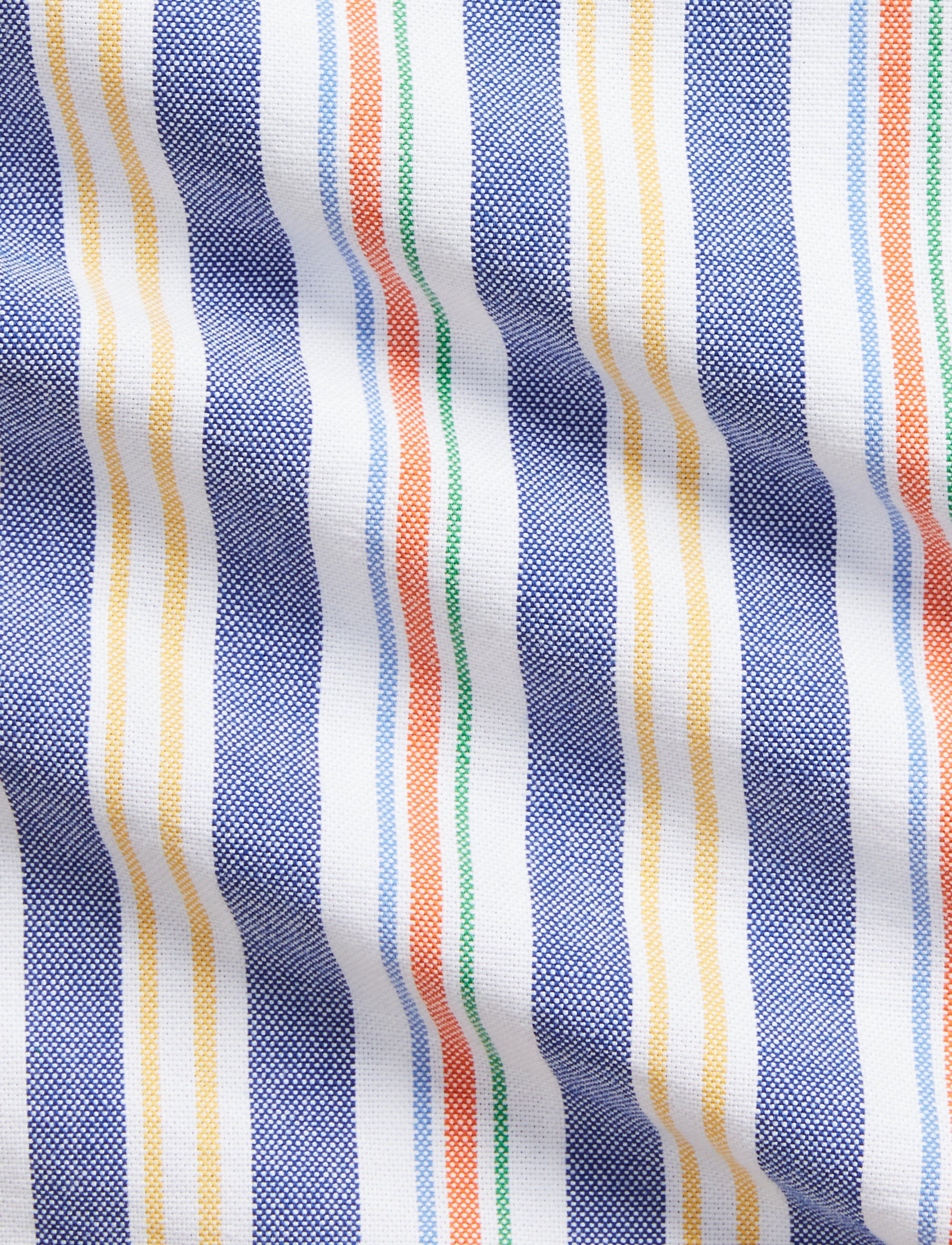 Chemise Oxford cintrée à rayures - Blue, White & Multicolore